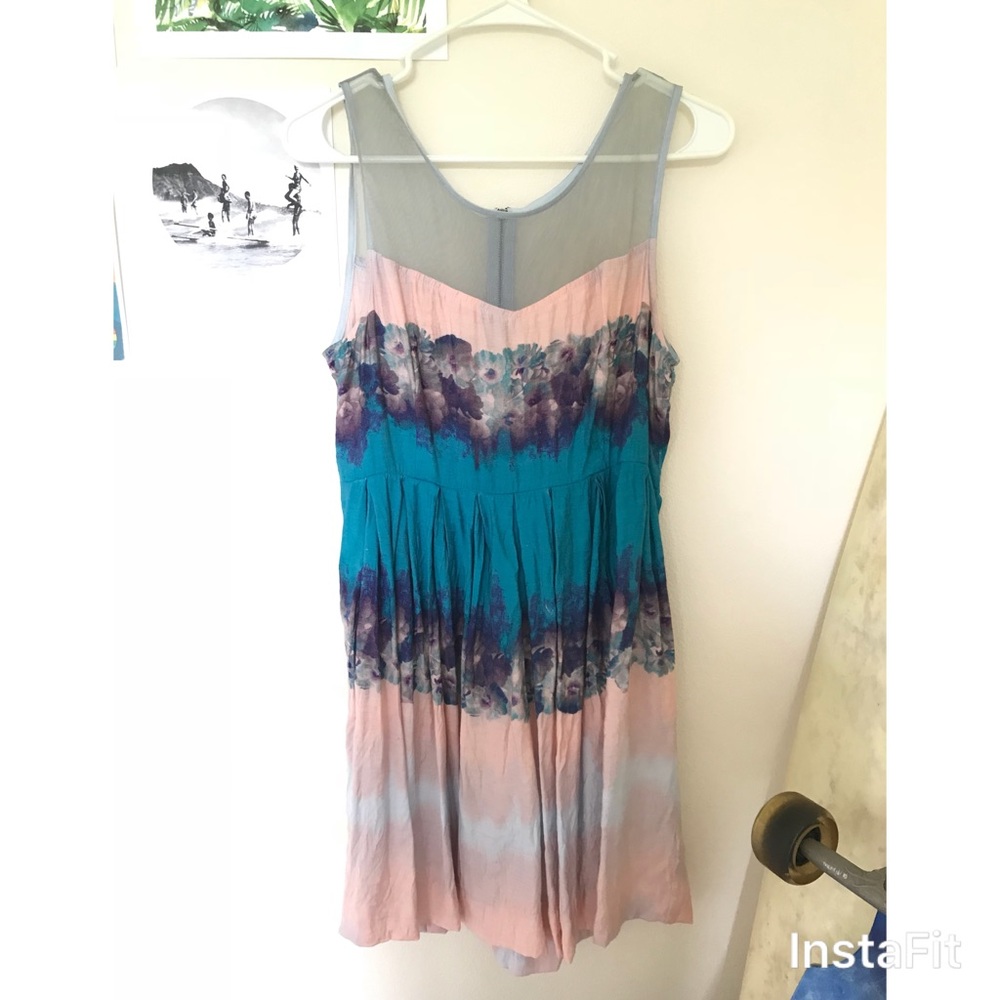 Kimchi Blue Floral Pleated Sleeveless Dress